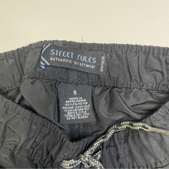 Street Rules Cargo Joggers Youth Boys 6 Black Y2K Streetwear Gorpcore - Picture 2 of 6